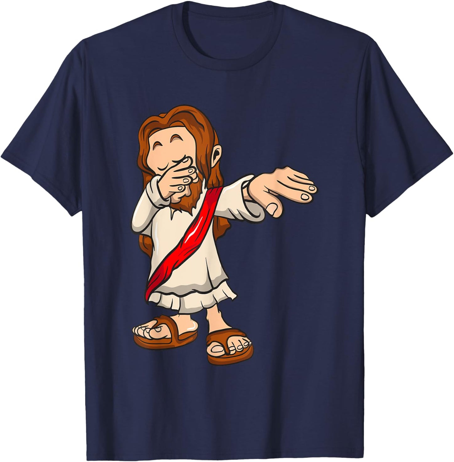Dabbing Jesus Shirt T-Shirt - T-Shirt | Navy