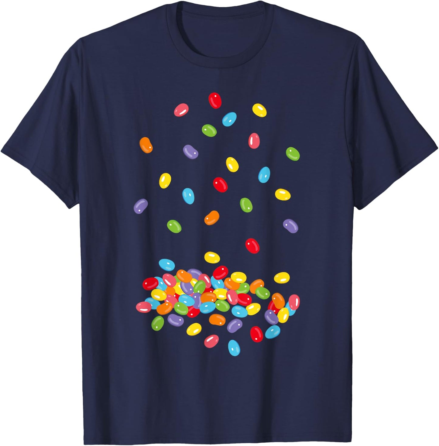 Jelly Beans Colourful Jelly Sweets Design T-Shirt - T-Shirt | Navy
