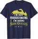 RPG Gamer : I'm Doing Side Quests - Casual , Short Sleeve, Adult Polyester (Black) T-Shirt - T-Shirt | Navy