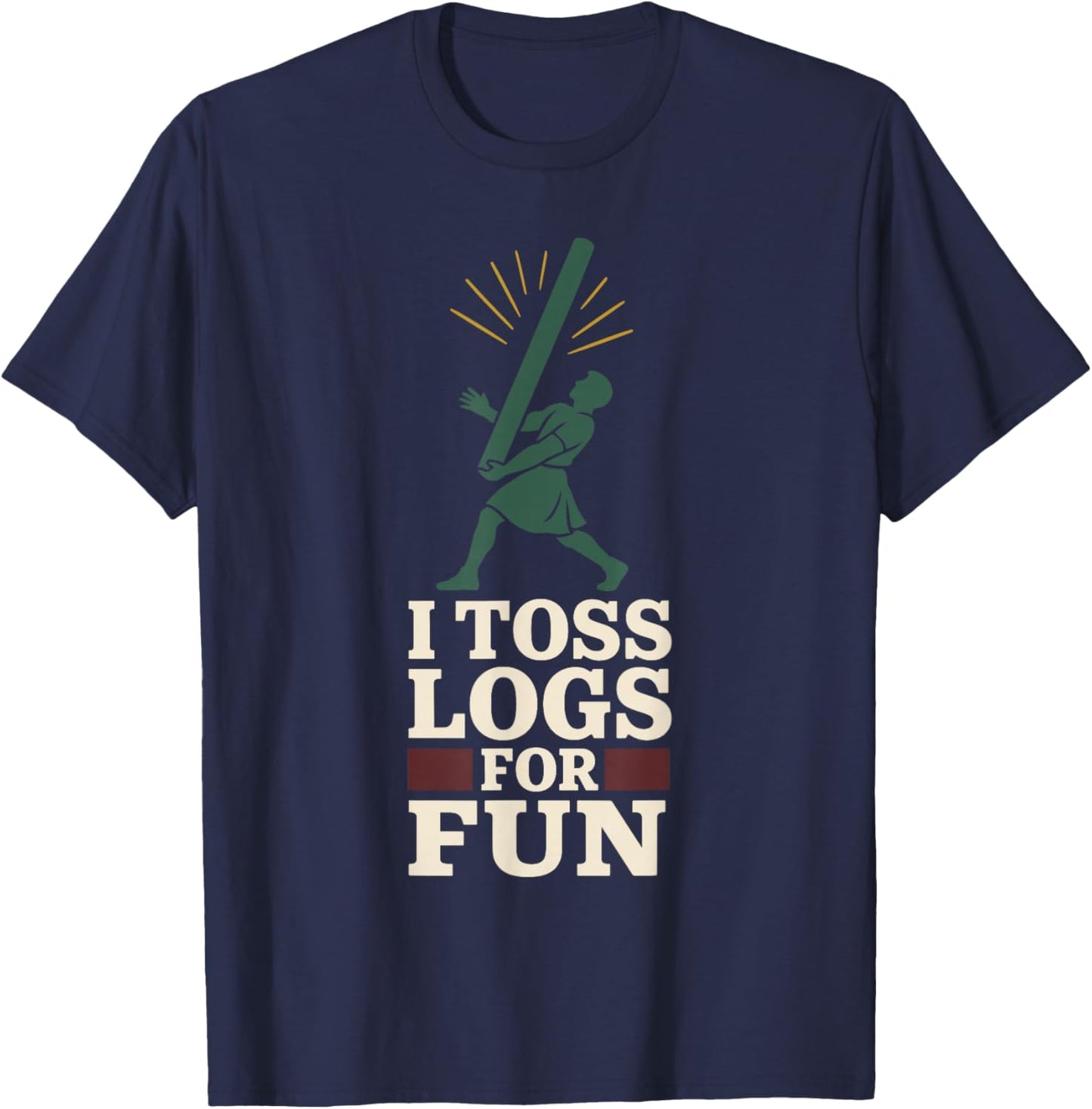 Highland Games Caber Tosser Clan Pride Scotland Strength T-Shirt - T-Shirt | Navy