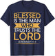Bible Scripture Verse Jeremiah 17:7 Inspirational T-Shirt - T-Shirt | Navy