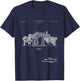Frank Lloyd Patent - unique T-Shirt - T-Shirt | Navy