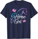 HORSE GIRL Love Horses Riding Rider Kids Women Gift T-Shirt - T-Shirt | Navy