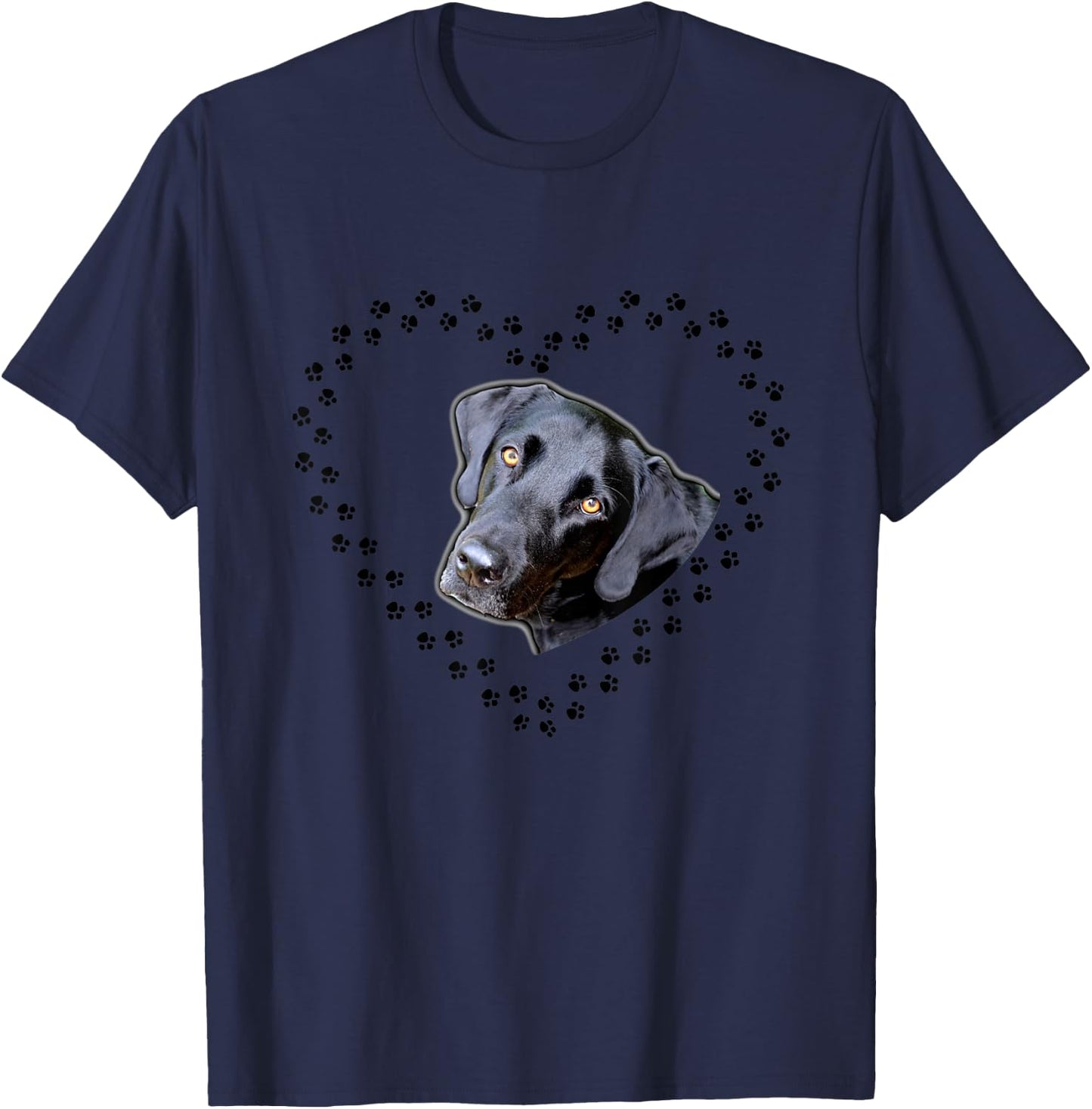 Black Labrador Retriever Dog T-Shirt - T-Shirt | Navy