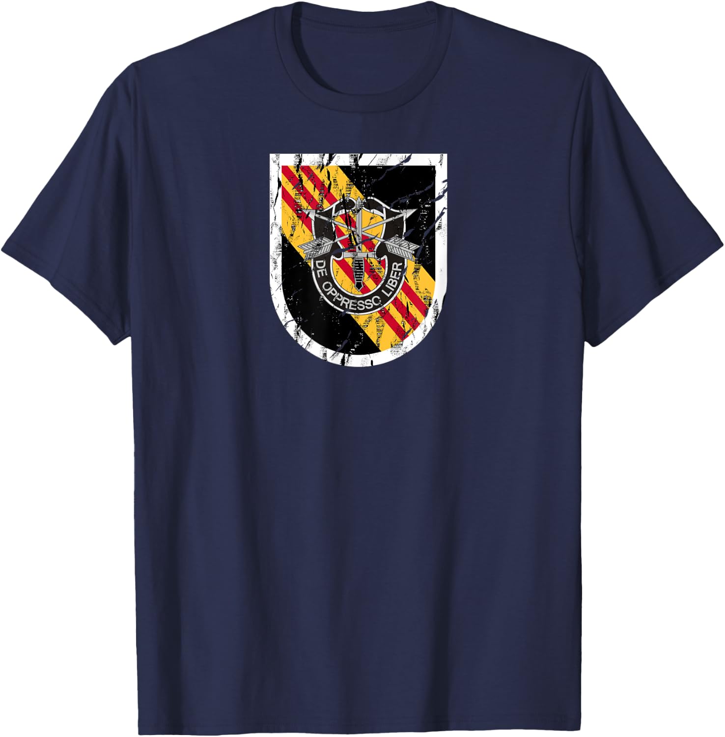 US Special Forces Shirt - 5th Group (SFG) - Distressed T-Shirt - T-Shirt | Navy