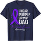 I Wear Purple For My Dad Shirt Pancreatic Cancer Awareness T-Shirt - T-Shirt | Navy