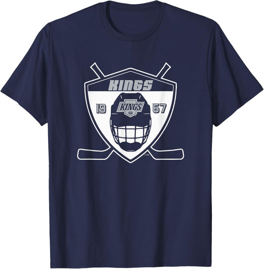 Los Angeles Kings Shield Black Officially Licensed T-Shirt - T-Shirt | Navy