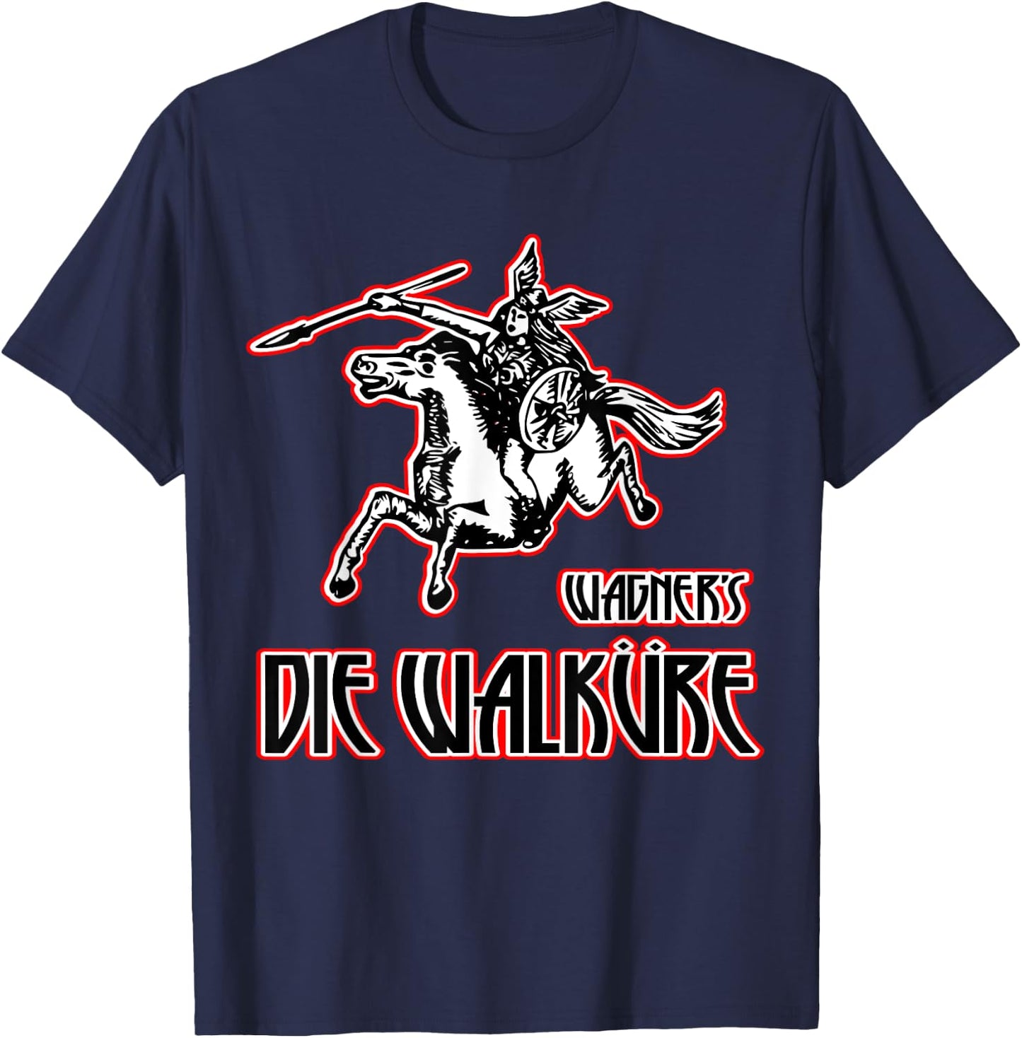 Wagner's Die Walkure epic music, Valkyrie color T-Shirt - T-Shirt | Navy