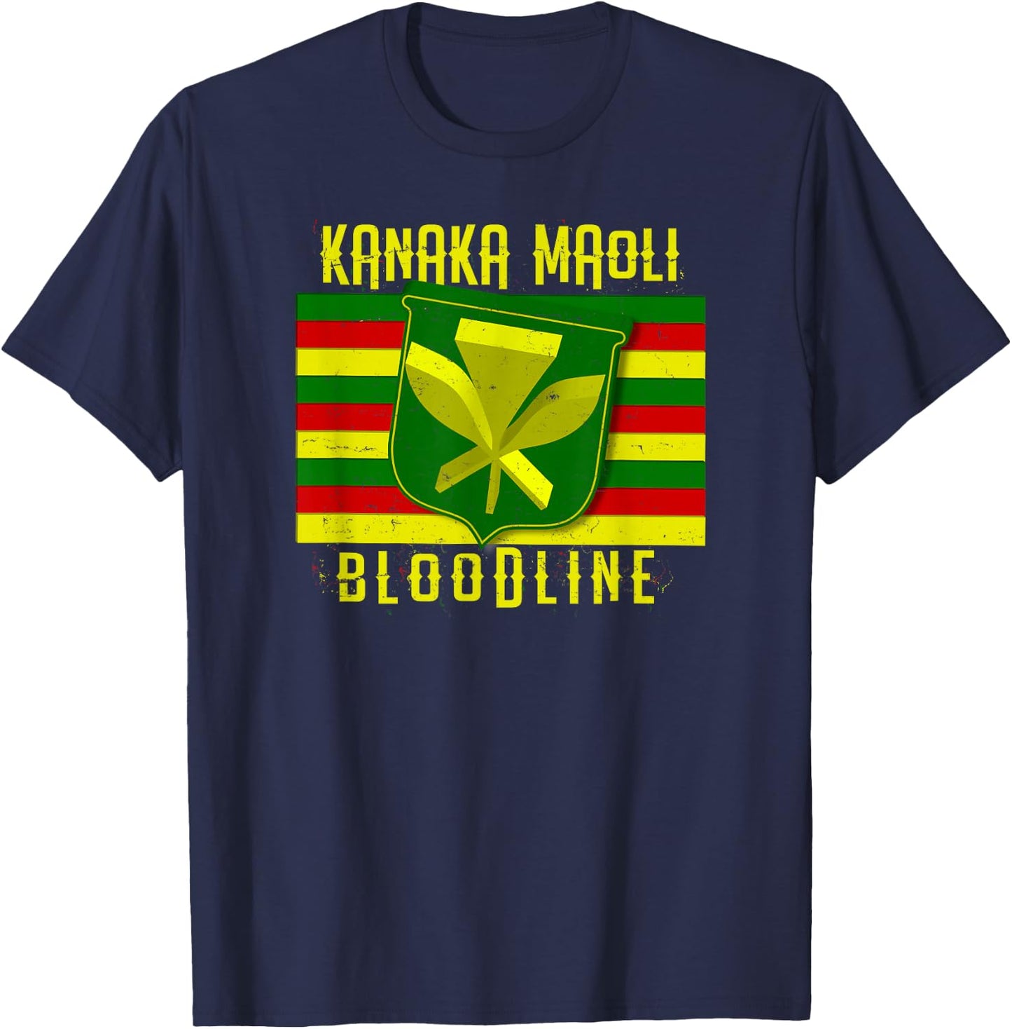 Kanaka Maoli Olelo Hawaii T-Shirt - T-Shirt | Navy