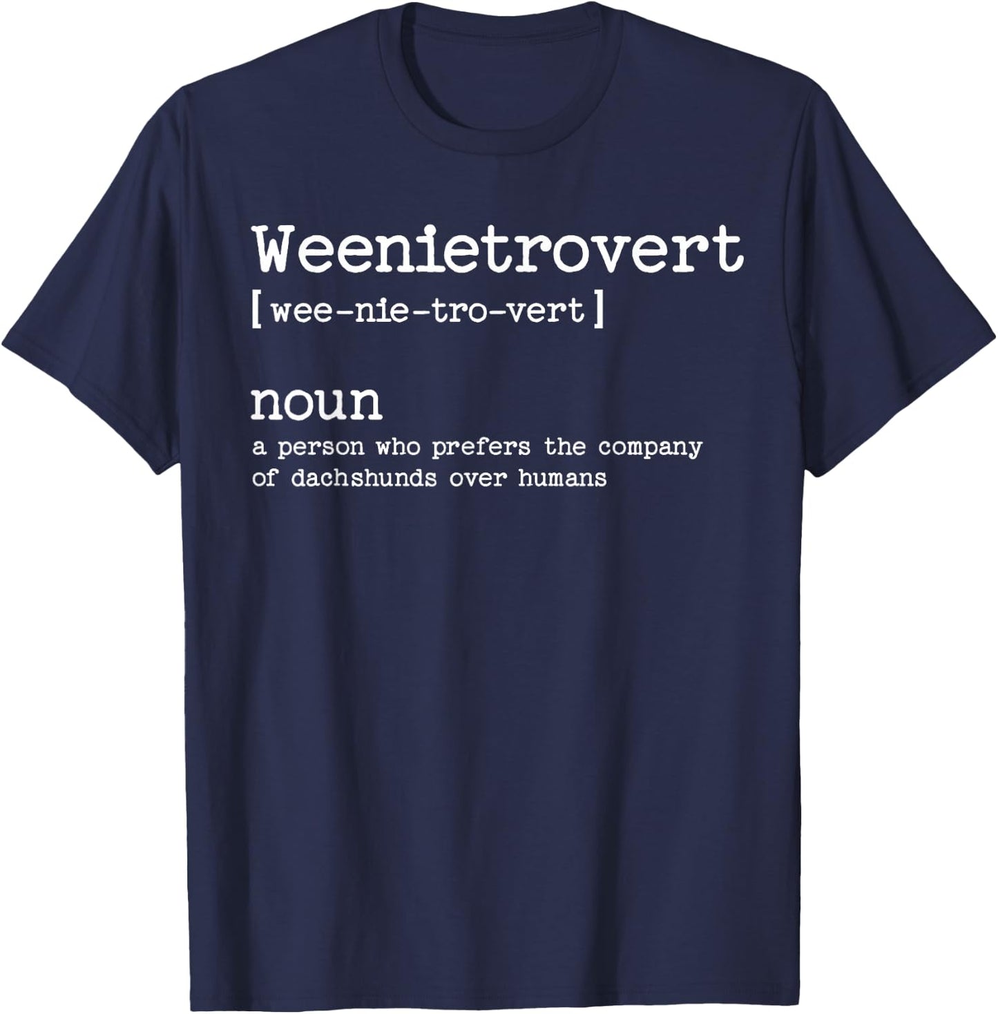 Funny Dachshund Dog Women Girls Kids T-Shirt - T-Shirt | Navy