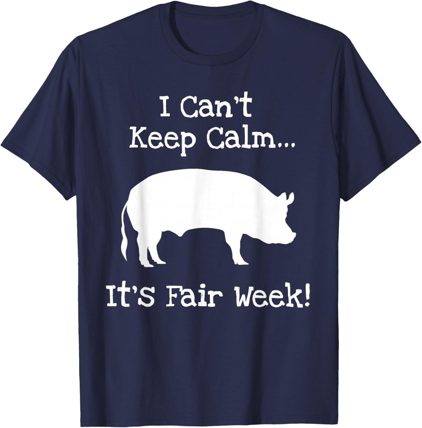 State and County Fair - Show Pig Livestock Showing T-Shirt - T-Shirt | Navy
