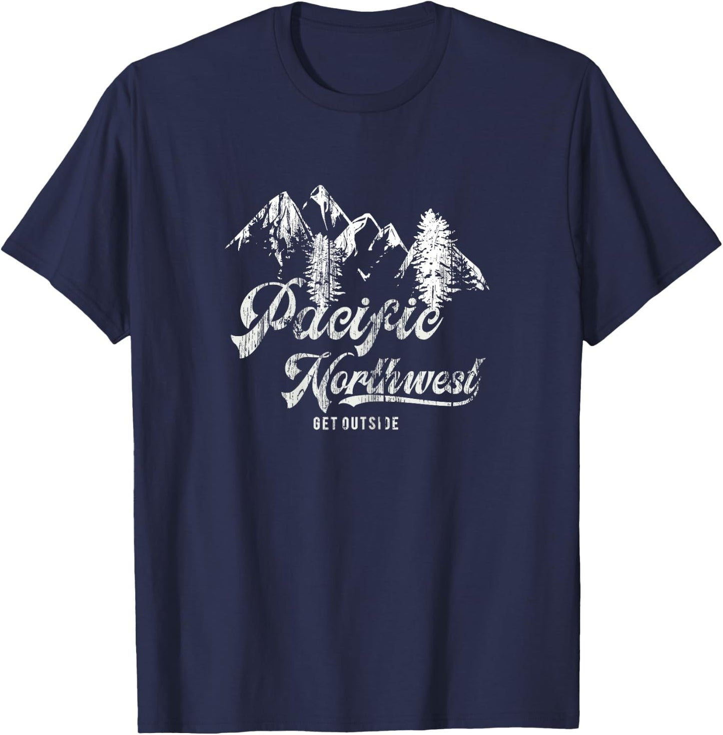 Pacific Northwest Cascadia Get Outside Shirt PNW T-Shirt - T-Shirt | Navy