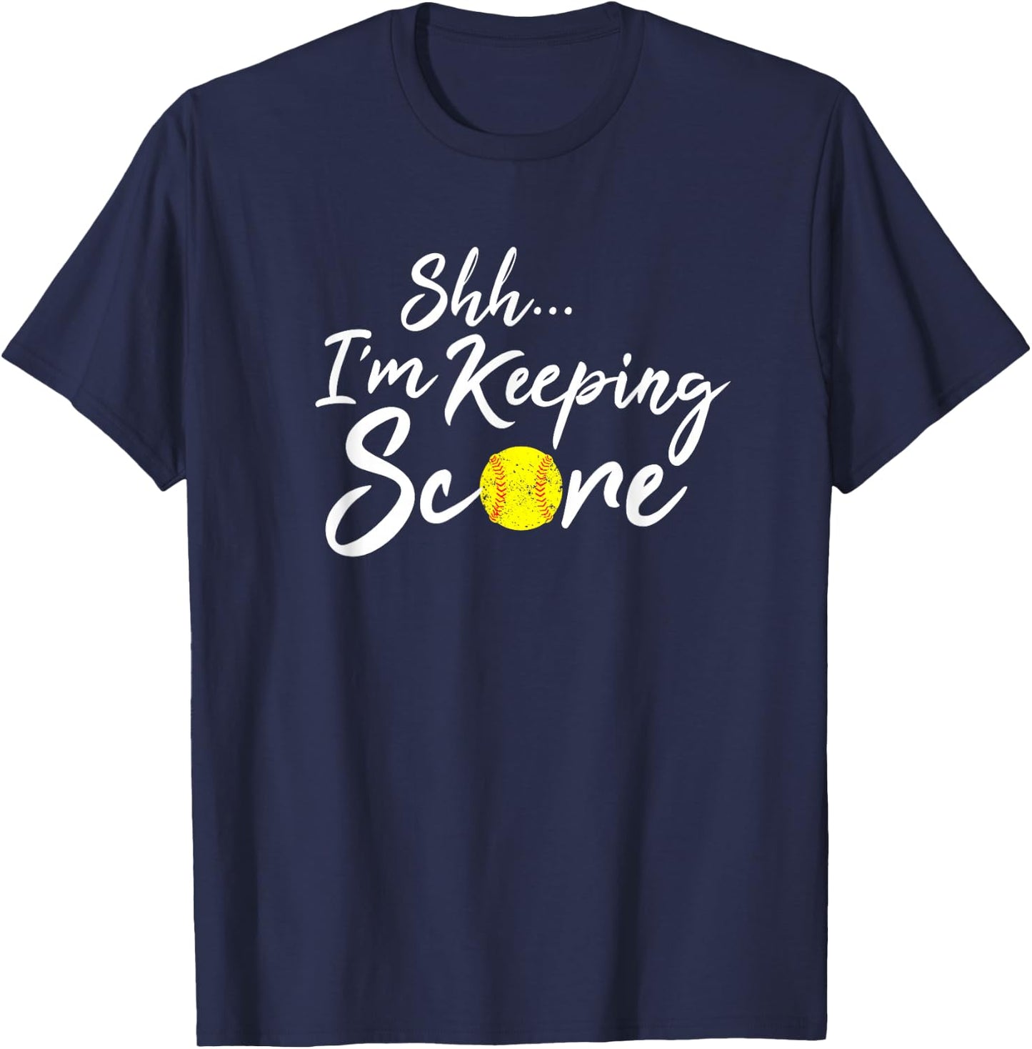 Scorekeeper Gift Funny Softball Team Score Book Keeper Shirt T-Shirt - T-Shirt | Navy