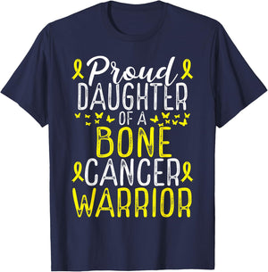 Bone Cancer Awareness Movement for Daughter Ribbon T-Shirt - T-Shirt | Navy