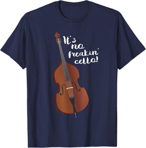 Funny Double Bass Player Musician Upright Bass Joke Bassist T-Shirt - T-Shirt | Navy