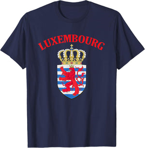 Luxembourg Coat of Arms National Emblem T-Shirt - T-Shirt | Navy