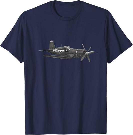 Vought F4U Corsair - Military T-Shirt - T-Shirt | Navy