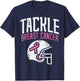 Tackle Breast Cancer Football Breast Cancer Awareness Gift T-Shirt - T-Shirt | Navy