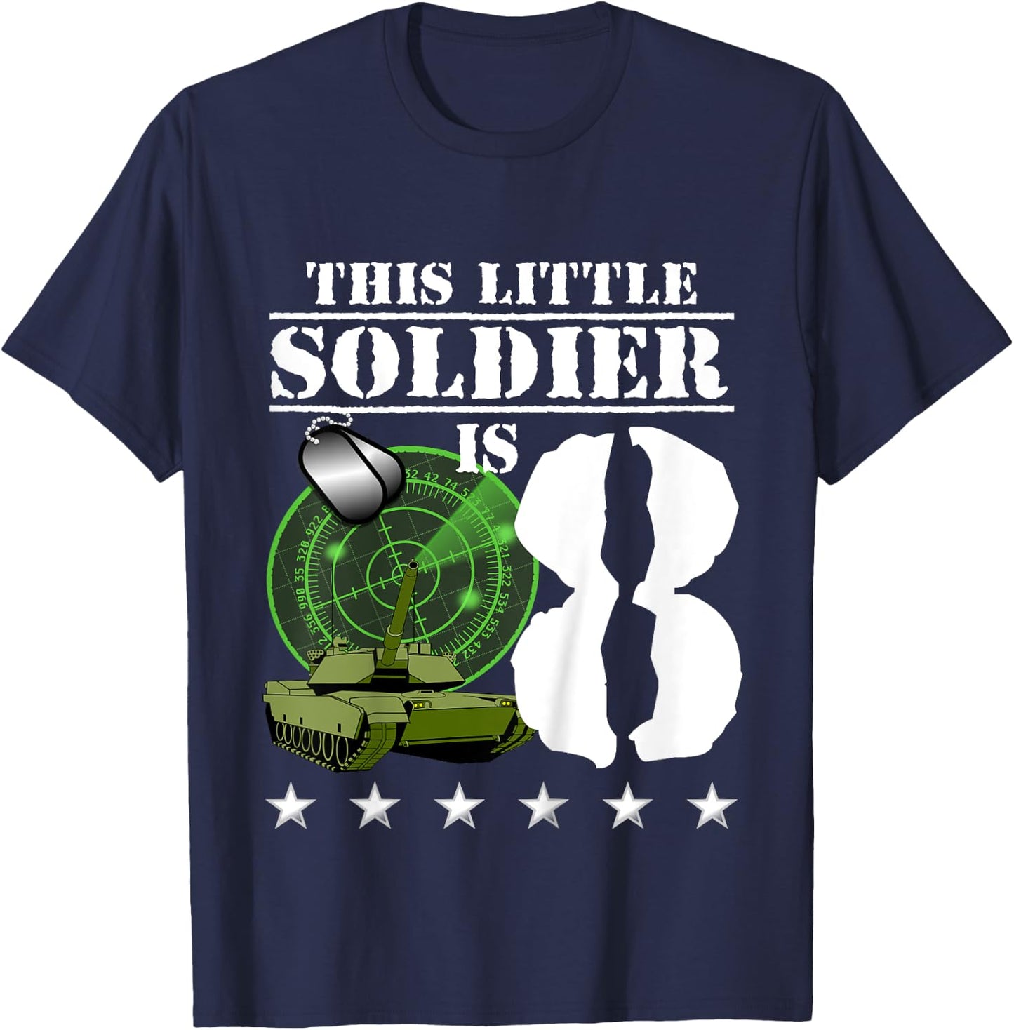 8 Year Old Soldier Birthday Military Themed Camo 8th Gift T-Shirt - T-Shirt | Navy