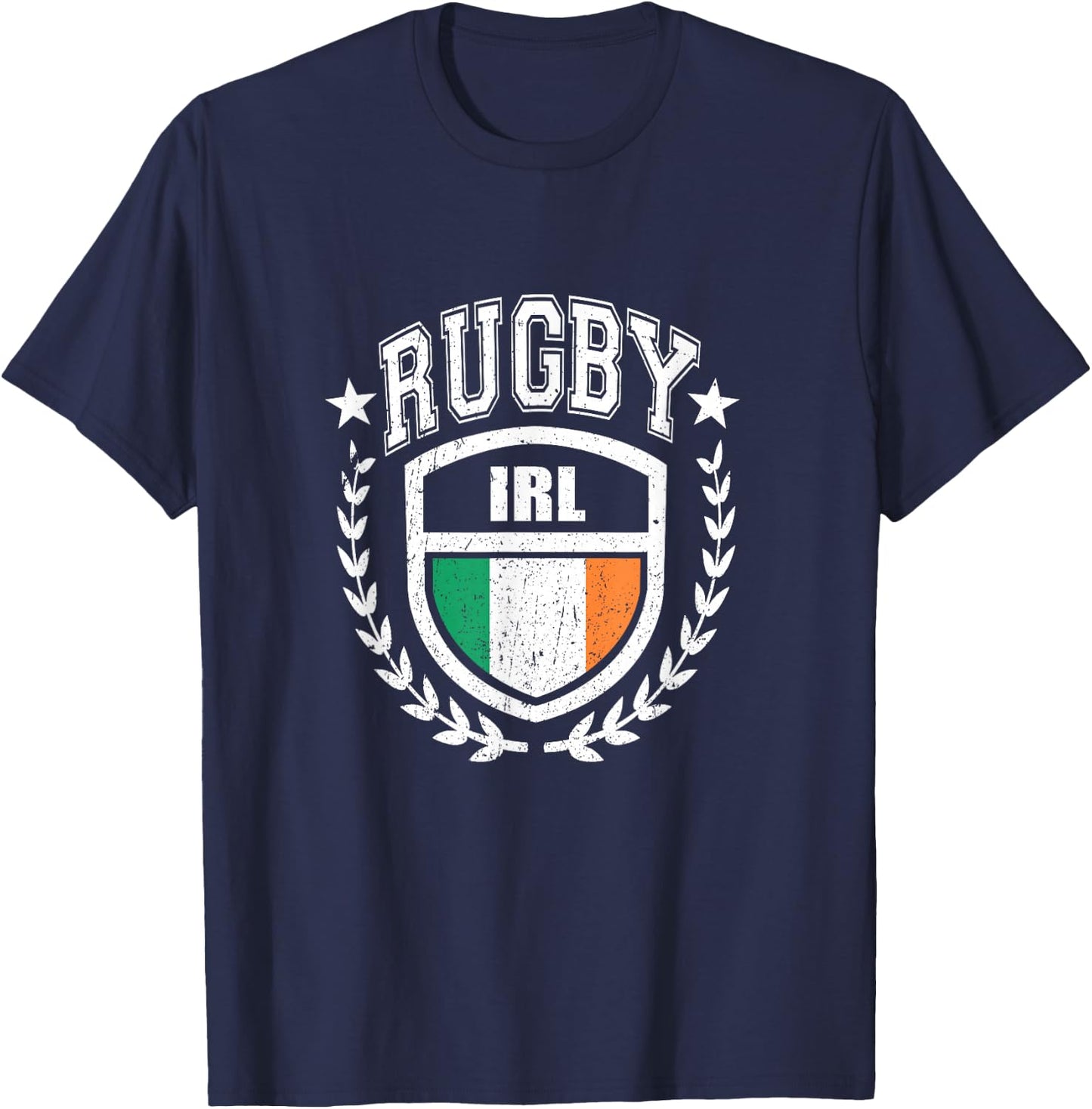 Ireland Rugby Equipment Irish Flag Vintage Sport T-Shirt - T-Shirt | Navy