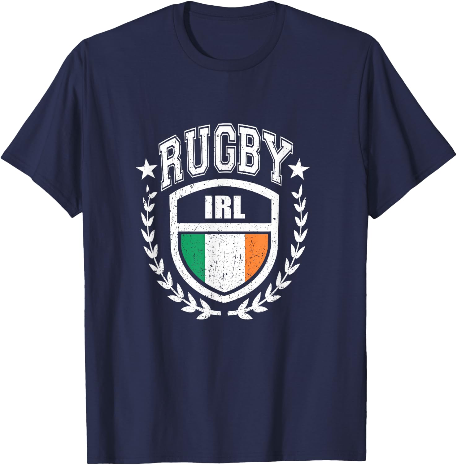 Ireland Rugby Equipment Irish Flag Vintage Sport T-Shirt - T-Shirt | Navy