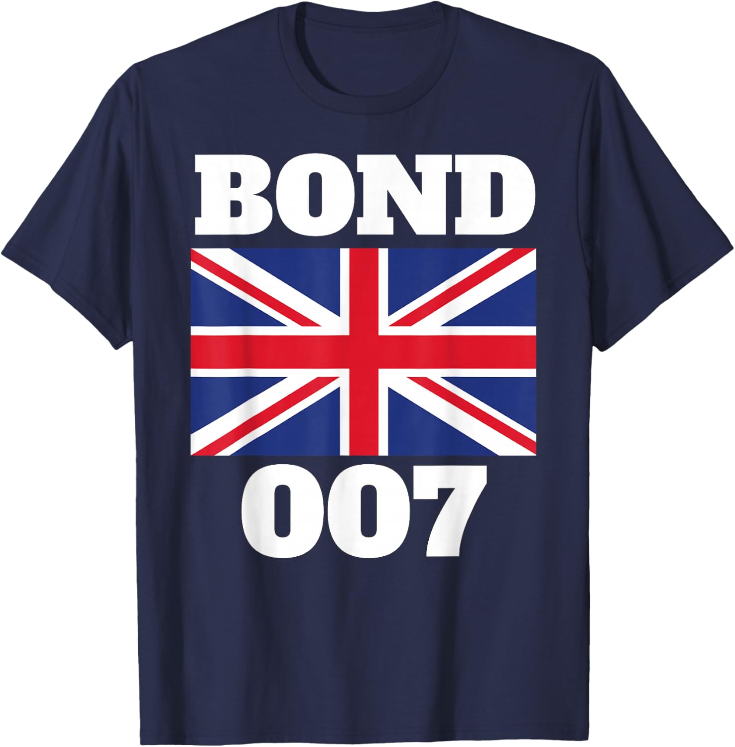 Bond Union Flag 007 Retro Shirt T-Shirt - T-Shirt | Navy