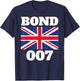 Bond Union Flag 007 Retro Shirt T-Shirt - T-Shirt | Navy