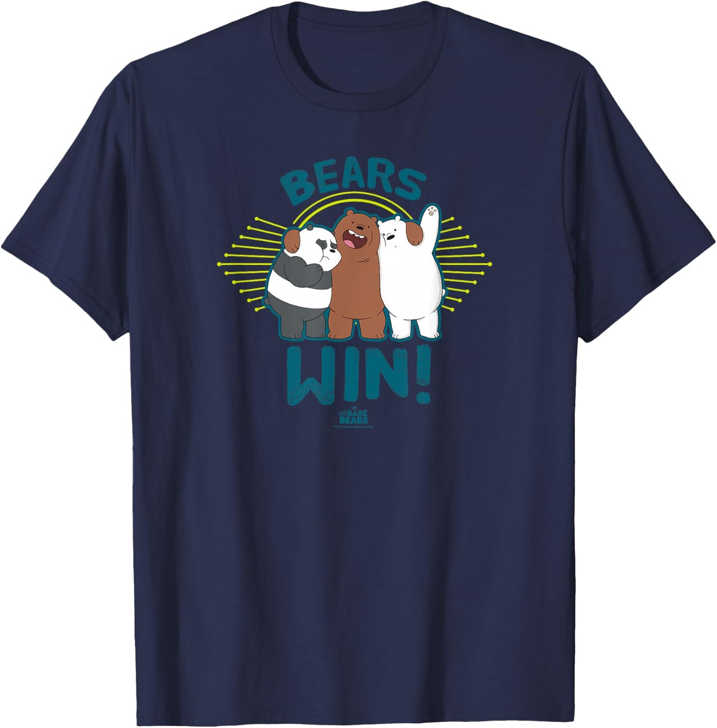 We Bare Bears Bears Win T-Shirt - T-Shirt | Navy