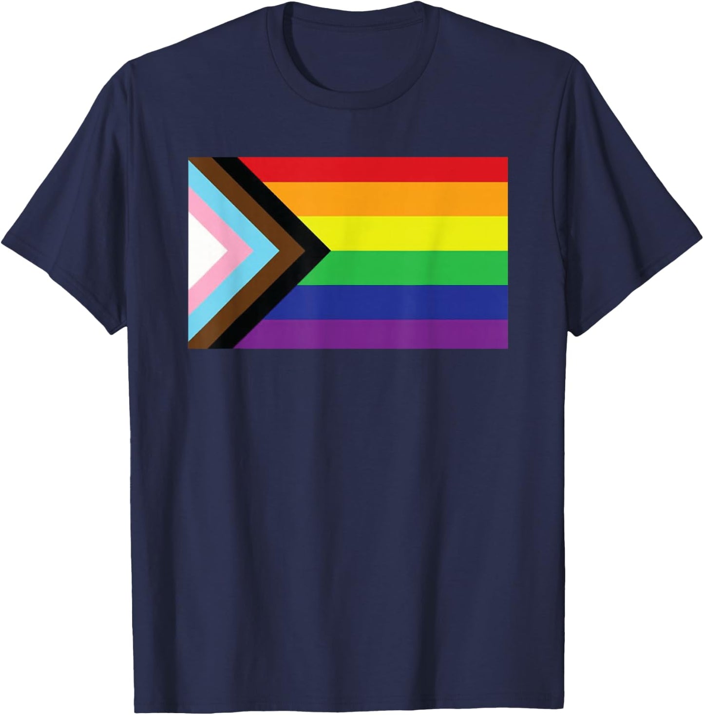 Progress Pride Flag T-Shirt - T-Shirt | Navy