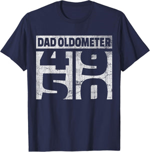 Oldometer 49-50 Funny 50th Birthday Odometer Gift Dad T-Shirt - T-Shirt | Navy