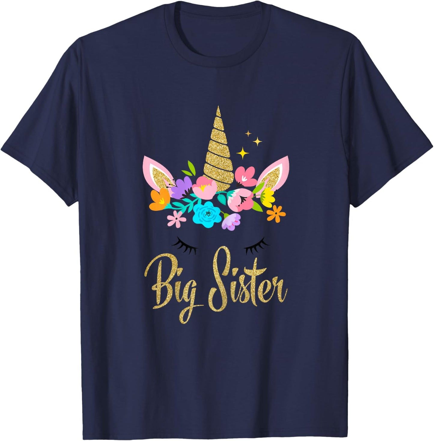 Kids Unicorn Big Sister Shirt I'm going to be a big sister T-Shirt - T-Shirt | Navy