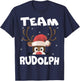 Team Rudolph Funny Xmas Reindeer Deer Lover Gift Design T-Shirt - T-Shirt | Navy