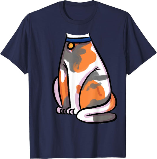 Calico Cat Costume Shirt - Halloween Cat Outfit T-Shirt - T-Shirt | Navy