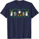 Cute Cats St. Patrick’s Day Clover Design T-Shirt - T-Shirt | Navy