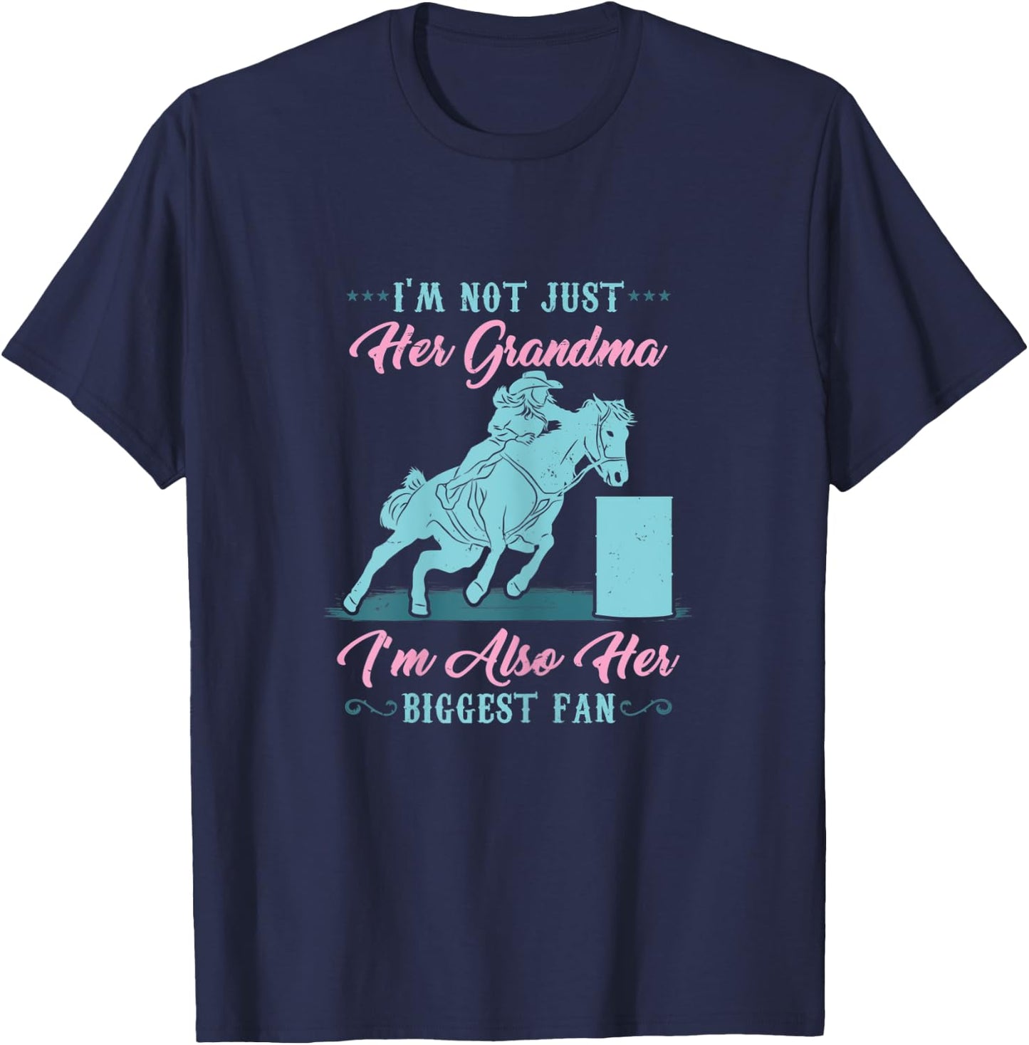Barrel Racing I Equestrian Horse Grandma T-Shirt - T-Shirt | Navy