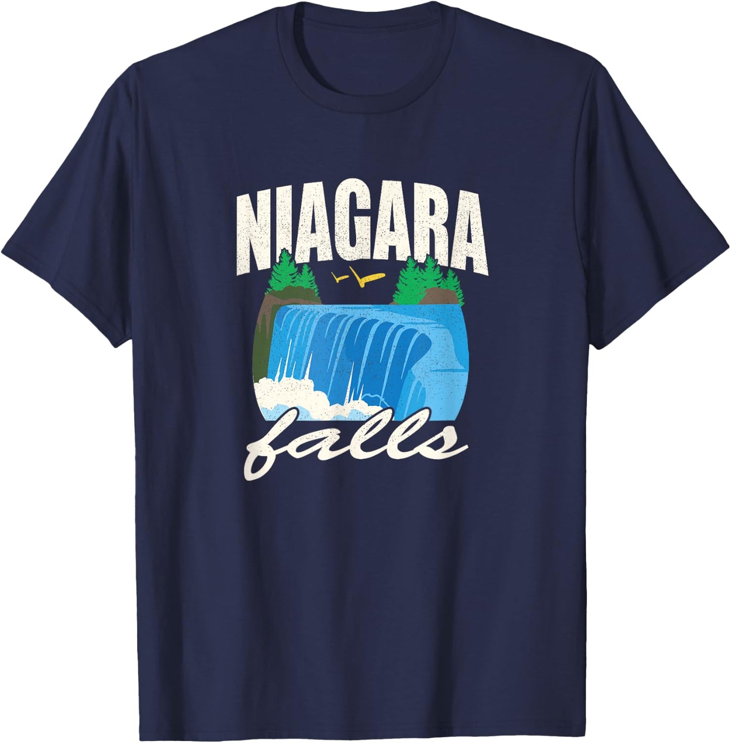 Vintage Niagara Niagra Falls National Park New York T Shirt T-Shirt - T-Shirt | Navy