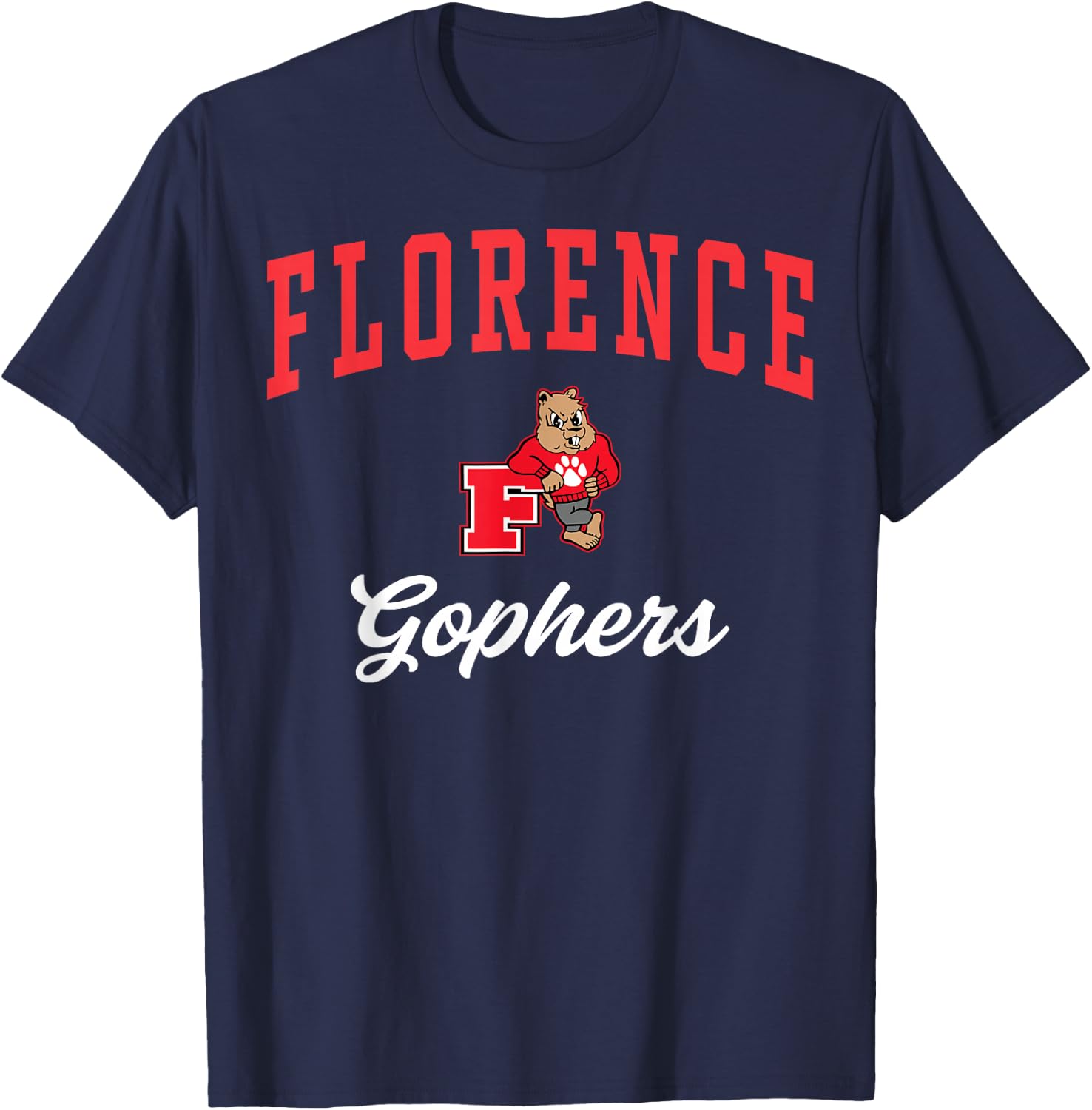 Florence High School Gophers C3 T-Shirt - T-Shirt | Navy