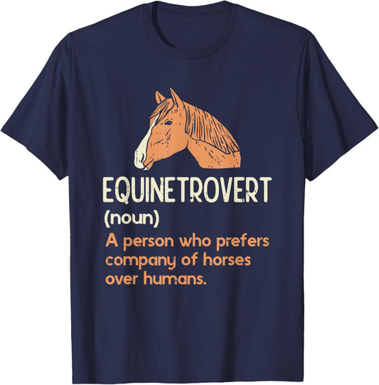 Fun Horse Lover Humor | Funny Horse Definition T-Shirt - T-Shirt | Navy