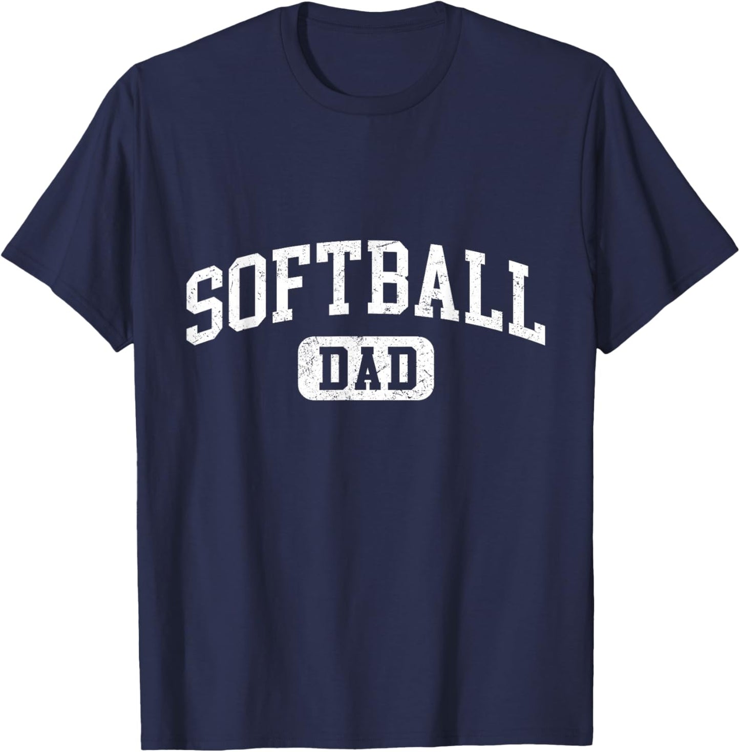 Softball Dad Funny Lettering Style Fathers Day Daddy T-Shirt - T-Shirt | Navy