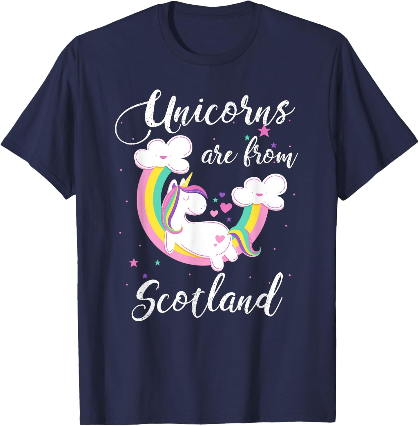 Unicorns Are From Scotland / Magical Unicorn Gift T-Shirt - T-Shirt | Navy