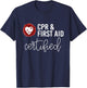 First Aid CPR Certified Shirt AED Teacher Heart Cute Gift T-Shirt - T-Shirt | Navy