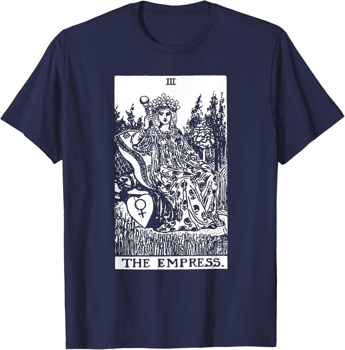 The Empress Tarot Card T-Shirt - T-Shirt | Navy