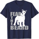 Fear the Beard | Schnauzer Dog T-Shirt - T-Shirt | Navy