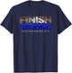 Finish Strong Christian Jesus Apparel T Shirt Gift Blue T-Shirt - T-Shirt | Navy
