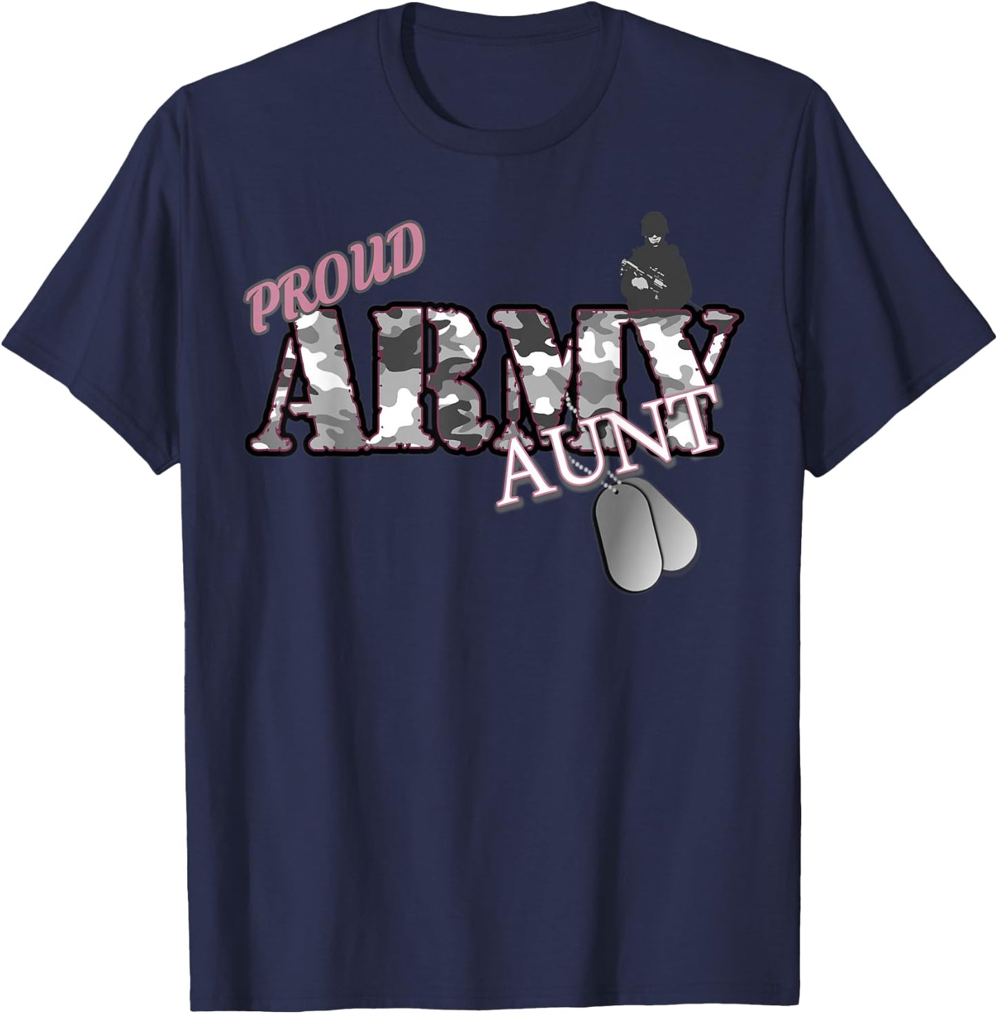 Proud Army Aunt T-Shirt - T-Shirt | Navy