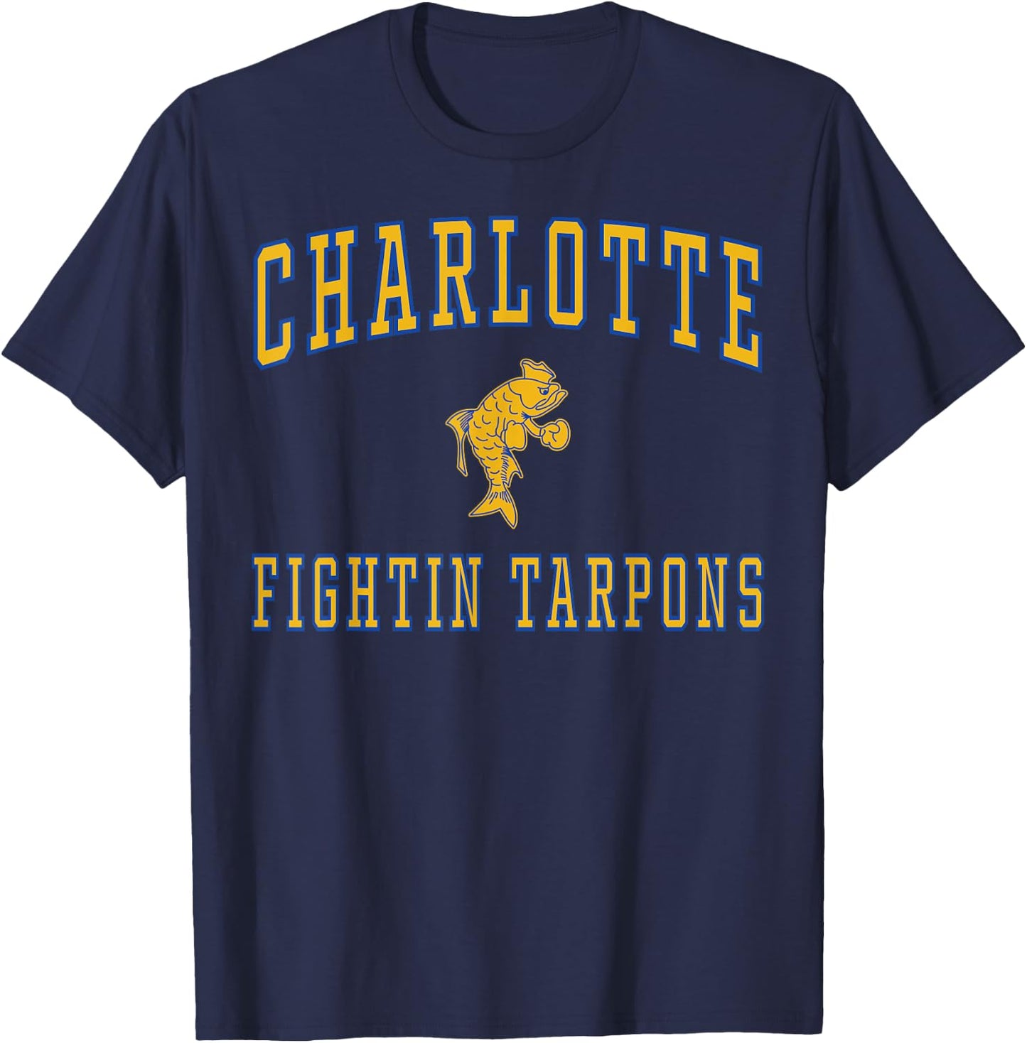 Charlotte High School Fighting Tarpons C1 T-Shirt - T-Shirt | Navy
