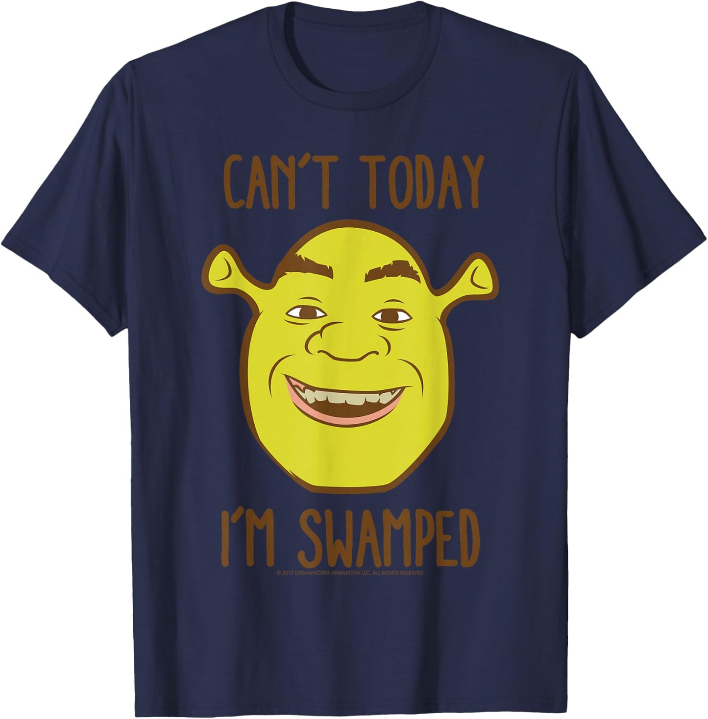 Shrek Face Can't Today I'm Swamped T-Shirt - T-Shirt | Navy