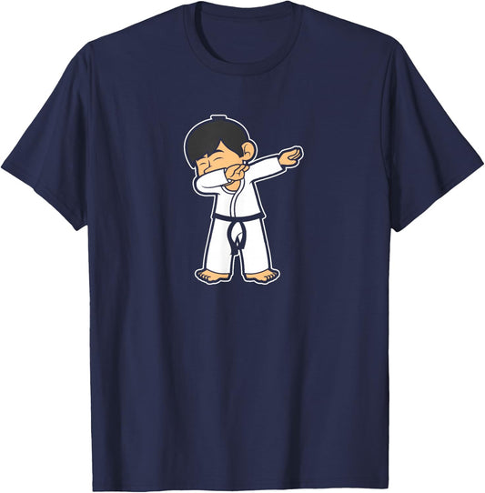 Martial Arts Fighter Dabbing Karate Quote T-Shirt - T-Shirt | Navy