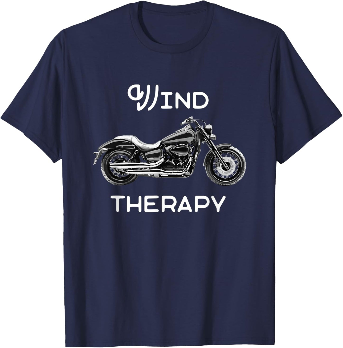Wind therapy - motorcycle T-Shirt - T-Shirt | Navy