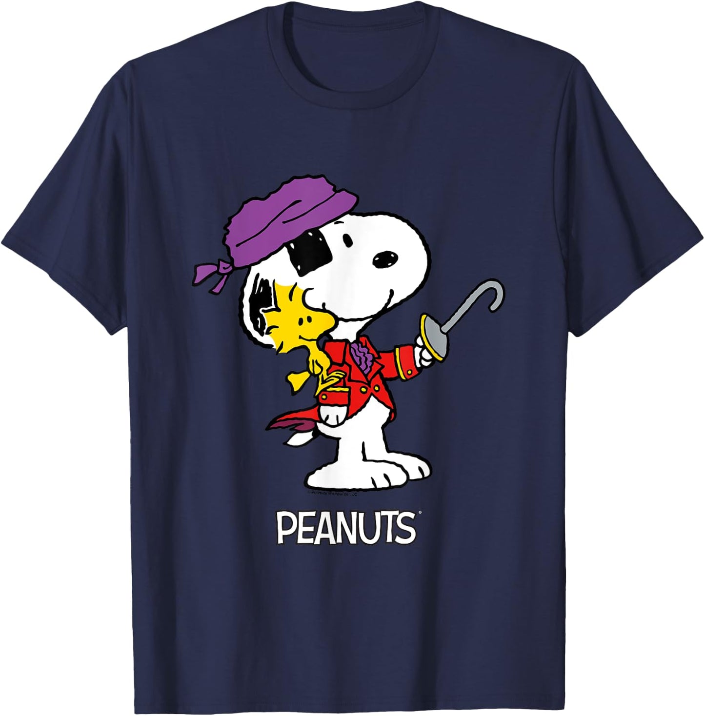 Peanuts Halloween Pirate Snoopy & Woodstock T-Shirt - T-Shirt | Navy